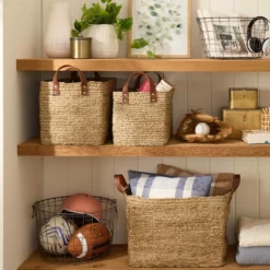 Honeybloom Tapered Dark Grey Metal Basket, Small -Storage Sales Store honeybloom tapered dark grey metal basket small 2