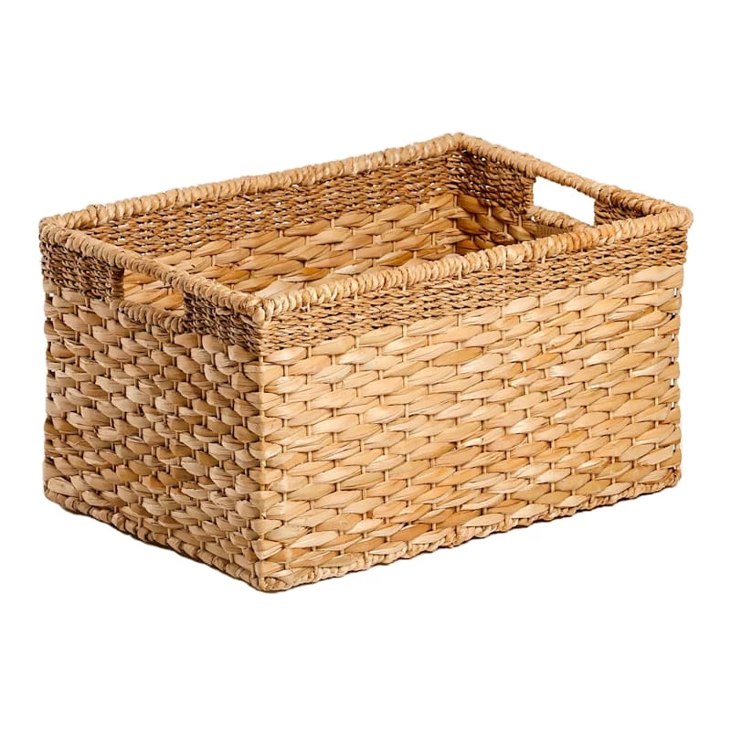 Joan Water Hyacinth Rectangle Shelf Tote, Small 1 Joan Water Hyacinth Rectangle Shelf Tote, Small