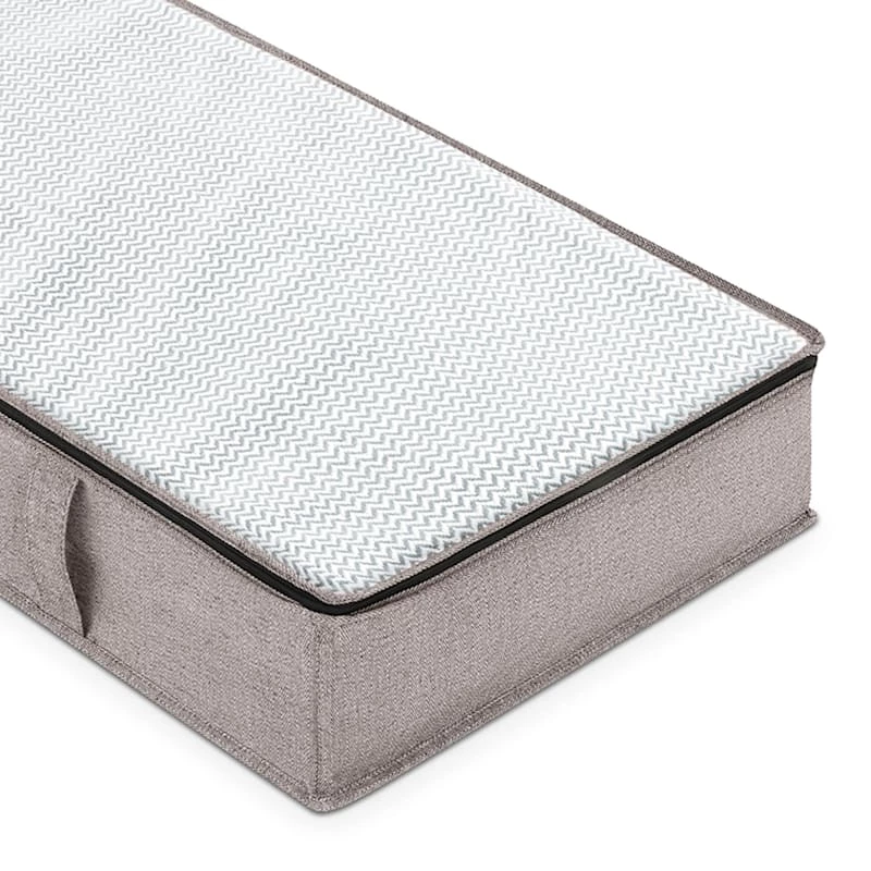 Jumbo Underbed Storage Bag, Black Herringbone 3 Jumbo Underbed Storage Bag, Black Herringbone - Image 3