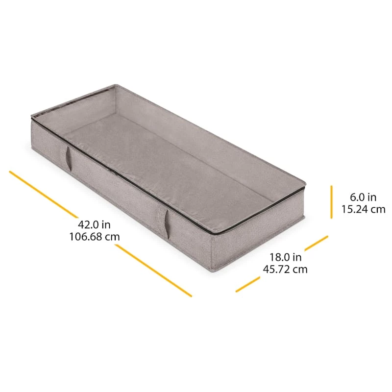 Jumbo Underbed Storage Bag, Black Herringbone 6 Jumbo Underbed Storage Bag, Black Herringbone - Image 6