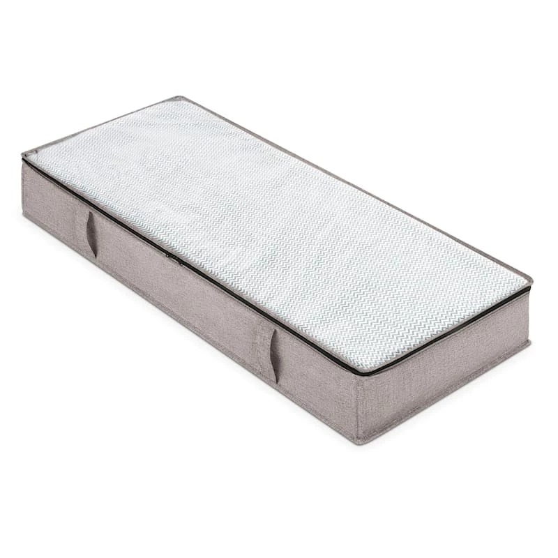 Jumbo Underbed Storage Bag, Black Herringbone 1 Jumbo Underbed Storage Bag, Black Herringbone