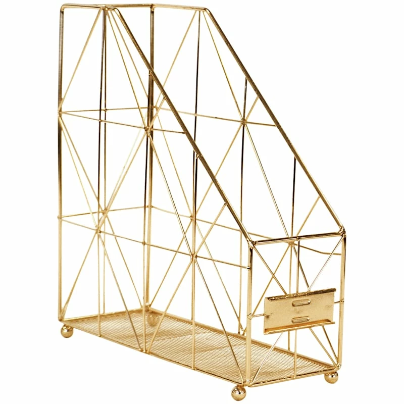 Keira Harvest Gold Wire File & Magazine Organizer 1 Keira Harvest Gold Wire File & Magazine Organizer