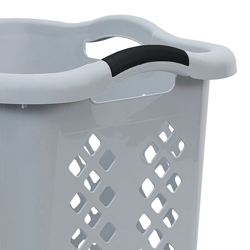 Laundry Hamper Basket, Grey 2 Laundry Hamper Basket, Grey - Image 2
