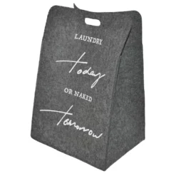Laundry Today Naked Tomorrow Rectangle Laundry Hamper