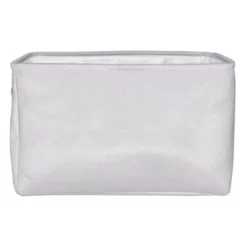Light Grey Rectangle Fabric Storage Basket, Large