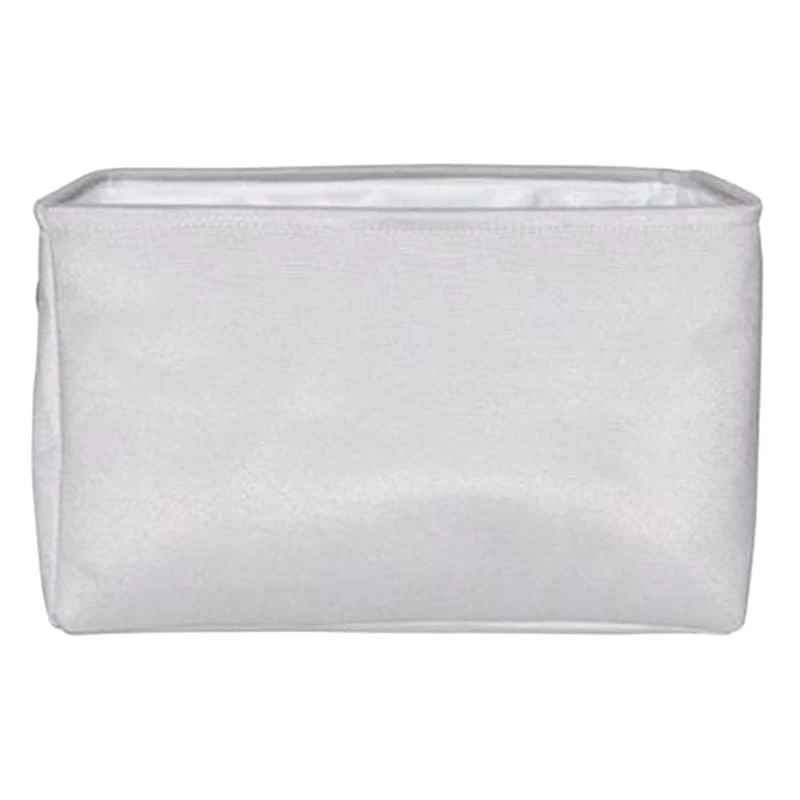 Light Grey Rectangle Fabric Storage Basket, Large 1 Light Grey Rectangle Fabric Storage Basket, Large