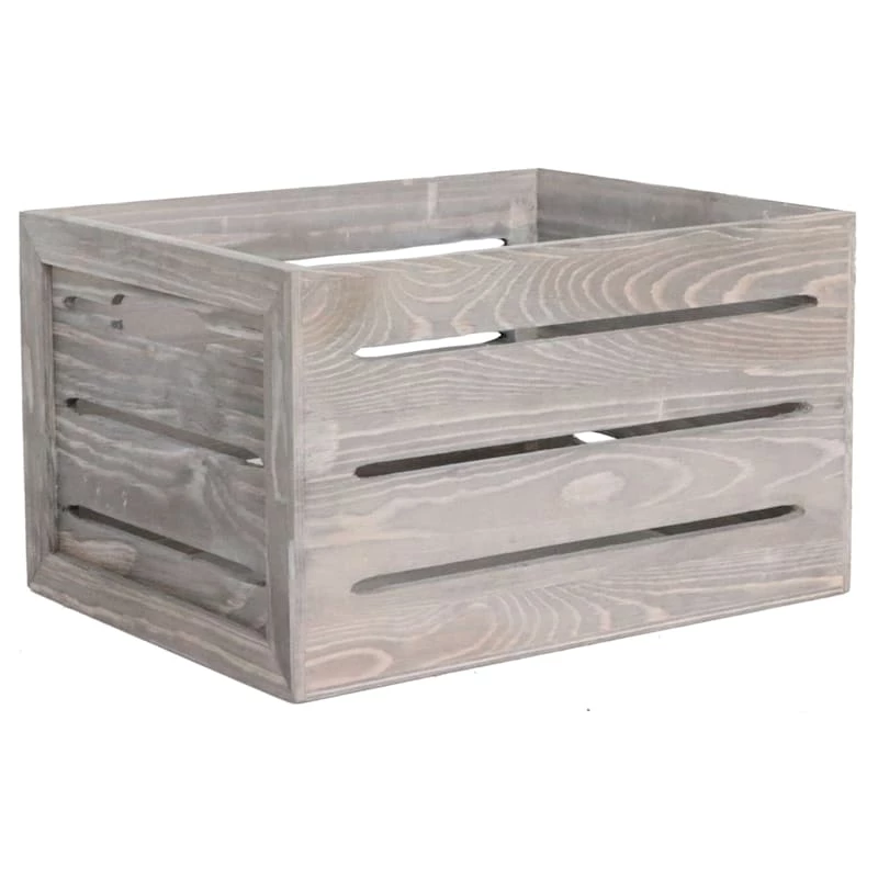 Light Grey Wooden Pallet Crate, Small 1 Light Grey Wooden Pallet Crate, Small