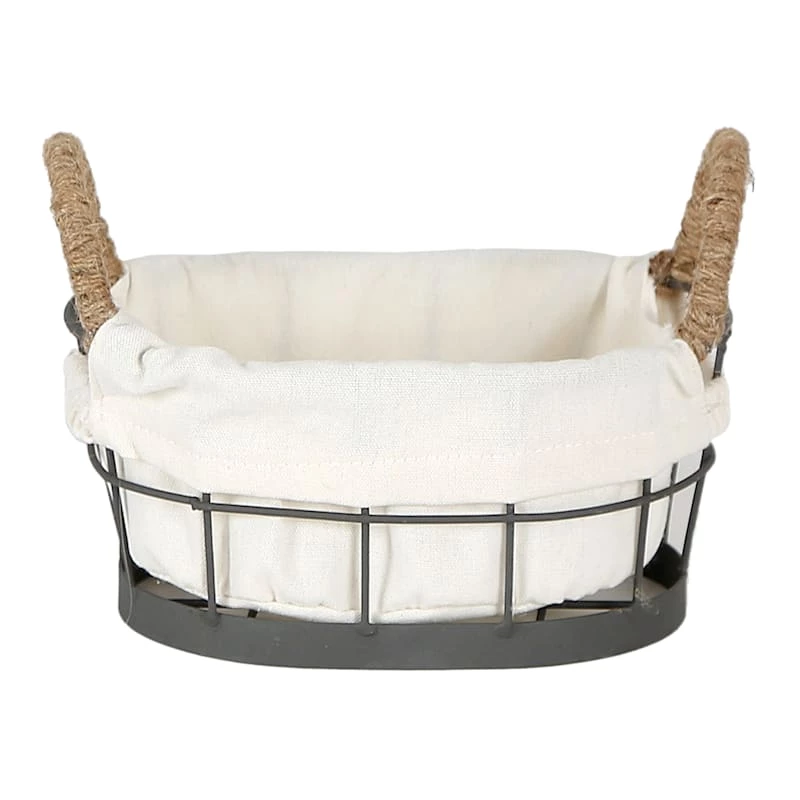 Lined Oval Storage Basket, Extra Small 2 Lined Oval Storage Basket, Extra Small - Image 2