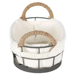 Lined Oval Storage Basket, Extra Small 5 Lined Oval Storage Basket, Extra Small -Storage Sales Store lined oval storage basket extra small 2