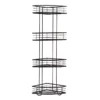 Manhattan 4-Tier Corner Storage Stand, Matte Black