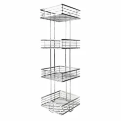 Manhattan 4-Tier Square Storage Stand, Chrome