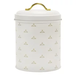 Matisse White & Gold Round Canister, Medium