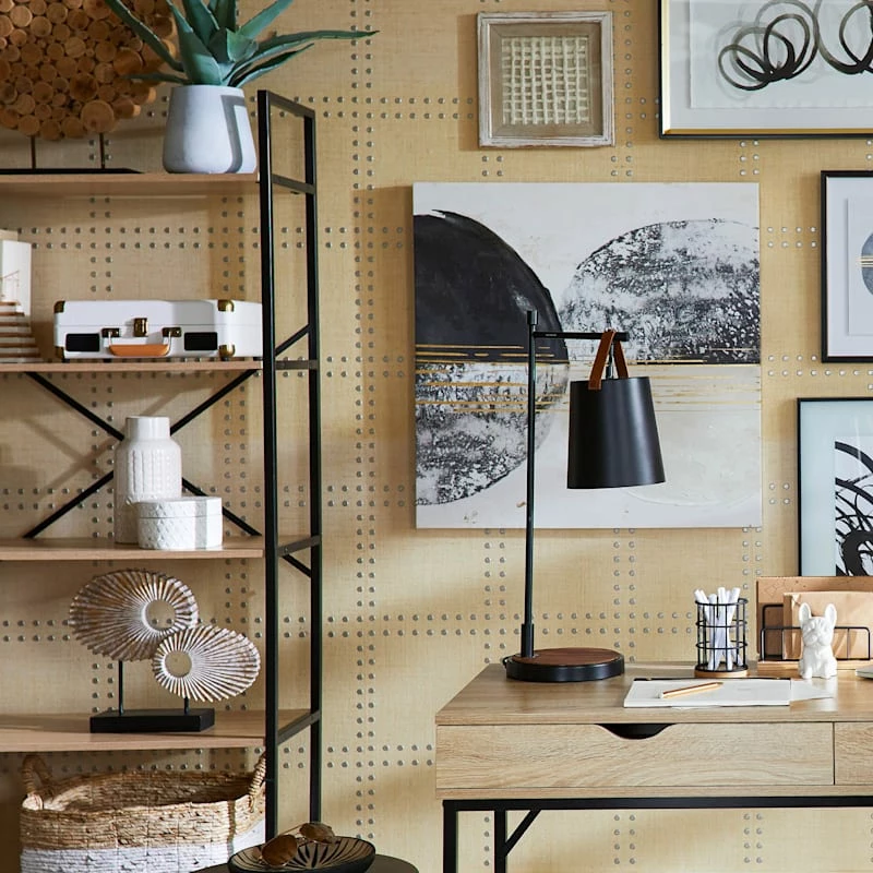 Matte Black Wire & Bamboo Wood Letter Sorter 2 Matte Black Wire & Bamboo Wood Letter Sorter - Image 2