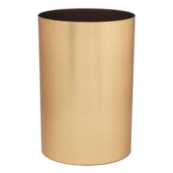Matte Brass Metal Trash Can, 4.75gal