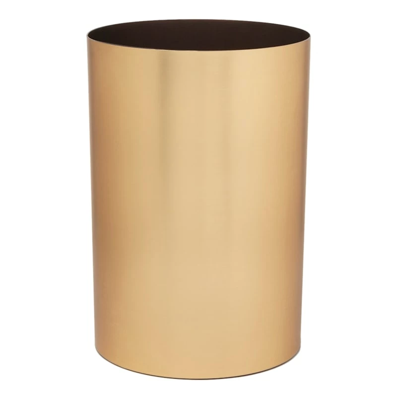Matte Brass Metal Trash Can, 4.75gal 1 Matte Brass Metal Trash Can, 4.75gal