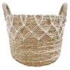 Mendong Round Natural Basket Crochet Large