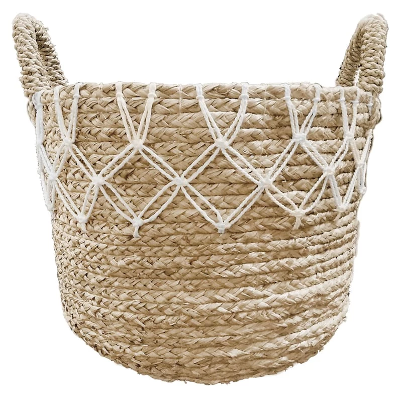 Mendong Round Natural Basket Crochet Large 1 Mendong Round Natural Basket Crochet Large