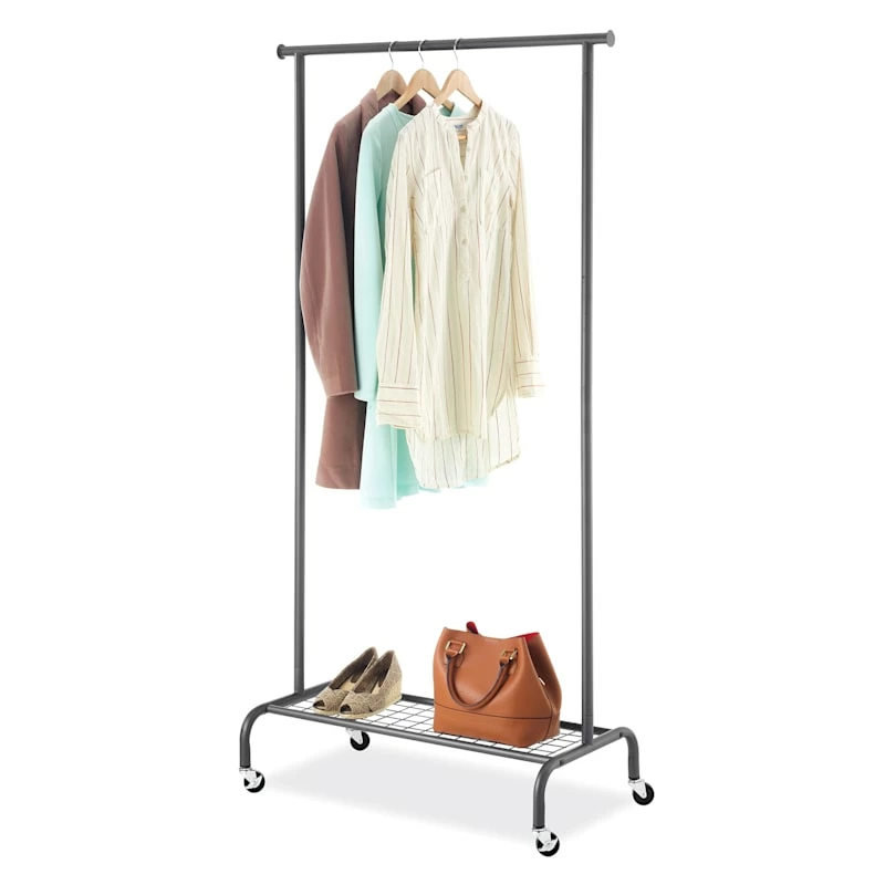 Metal Garment Rack, Gunmetal 2 Metal Garment Rack, Gunmetal - Image 2