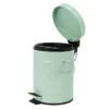 Mint Green Retro Step Trash Bin, 5l