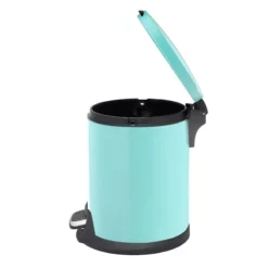 Mint Green Round Pedal Bin, 5l 7 Mint Green Round Pedal Bin, 5l -Storage Sales Store mint green round pedal bin 5l 2