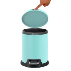 Mint Green Round Pedal Bin, 5l 8 Mint Green Round Pedal Bin, 5l -Storage Sales Store mint green round pedal bin 5l 3