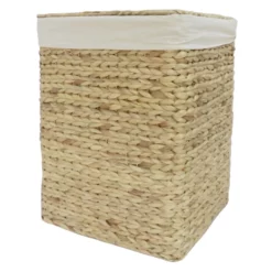 Natural Water Hyacinth Laundry Hamper, Large