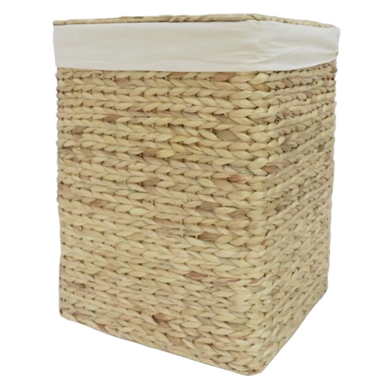 Natural Water Hyacinth Laundry Hamper, Small 1 Natural Water Hyacinth Laundry Hamper, Small