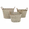 NATURAL WHITE WEAVE BASKET M