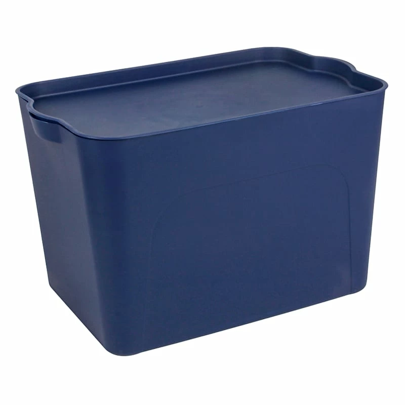 Navy Peony Storage Container, Large 1 Navy Peony Storage Container, Large