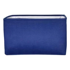 Navy Rectangle Fabric Storage Basket, Medium