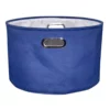Navy Round Fabric Storage Basket, Small