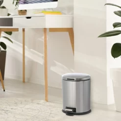 Oval Stainless Steel Pedal Bin, 5l -Storage Sales Store oval stainless steel pedal bin 5l 4