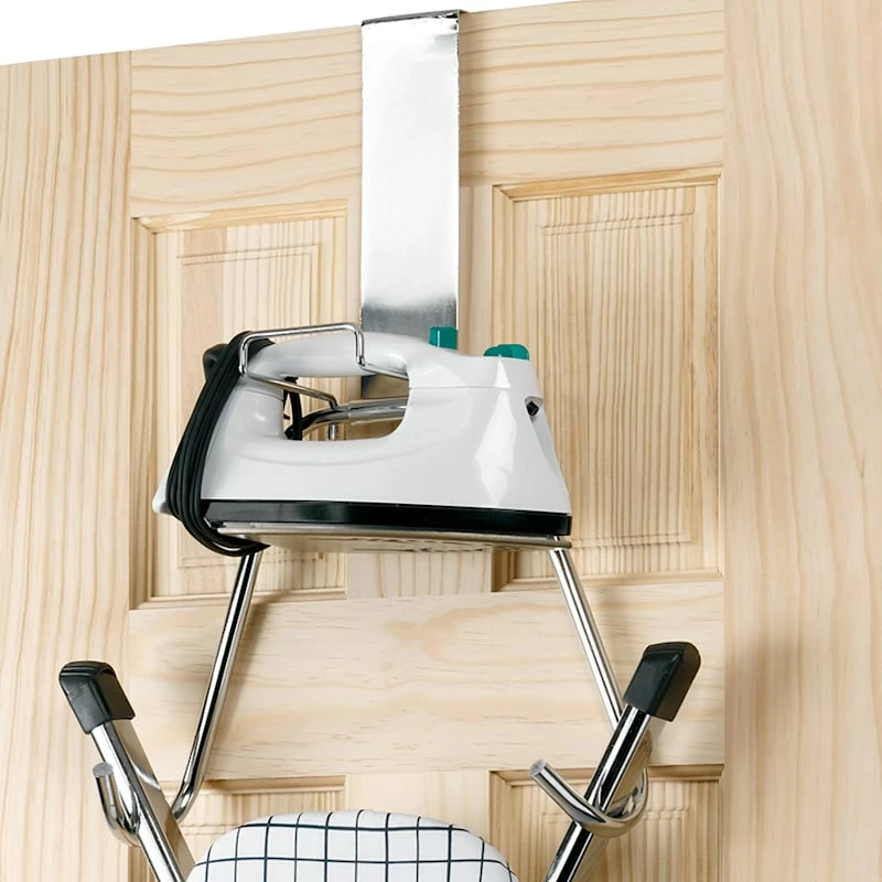 Over-The-Door Ironing Board Mount, Metallic 1 Over-The-Door Ironing Board Mount, Metallic