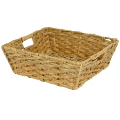 Pe Faux Rattan Shelf Tote Natural