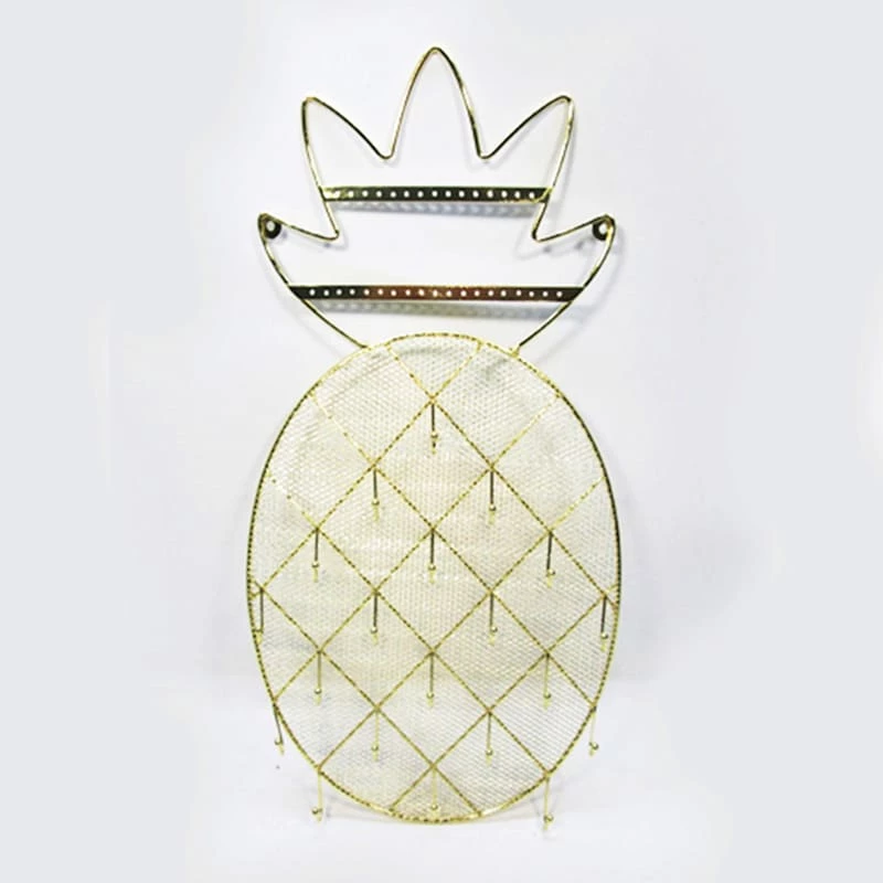 Pineapple French Gold Jewelry Stand, 20.5" 1 Pineapple French Gold Jewelry Stand, 20.5"
