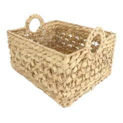 Providence Melia Flower Weave Storage Basket With Handles, Large