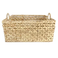 Providence Melia Flower Weave Storage Basket With Handles, Large -Storage Sales Store providence melia flower weave storage basket with handles large 5
