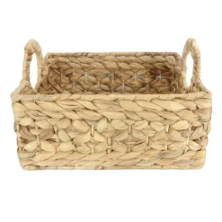 Providence Melia Flower Weave Storage Basket With Handles, Medium -Storage Sales Store providence melia flower weave storage basket with handles medium 2