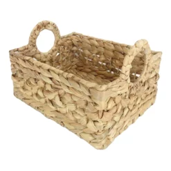 Providence Melia Flower Weave Storage Basket With Handles, Medium