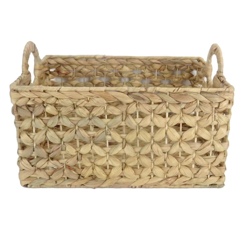 Providence Melia Flower Weave Storage Basket With Handles, Medium 3 Providence Melia Flower Weave Storage Basket With Handles, Medium - Image 3