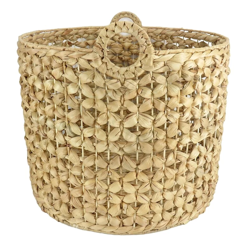 Providence Melia Round Flower Weave Storage Basket, Large 1 Providence Melia Round Flower Weave Storage Basket, Large