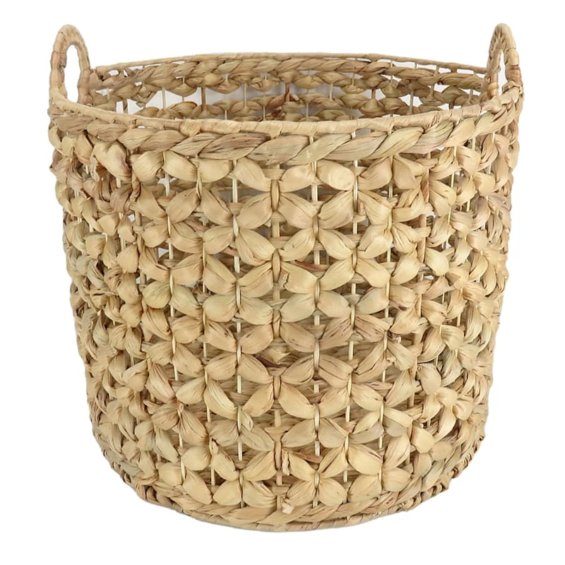Providence Melia Round Flower Weave Storage Basket, Small 2 Providence Melia Round Flower Weave Storage Basket, Small - Image 2