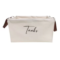 Rectangle CLST Fabric Canvas Basket White L