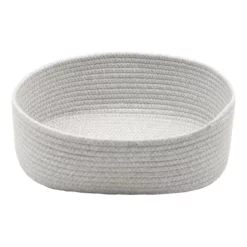 Rectangle Cotton Rope Grey Basket, Large