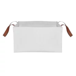 Rectangle Fabric Canvas Basket Grey L