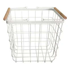 Rectangle Metal Bin-White