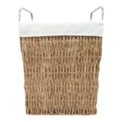 Rectangle Twisted Wicker Laundry Hamper, Medium