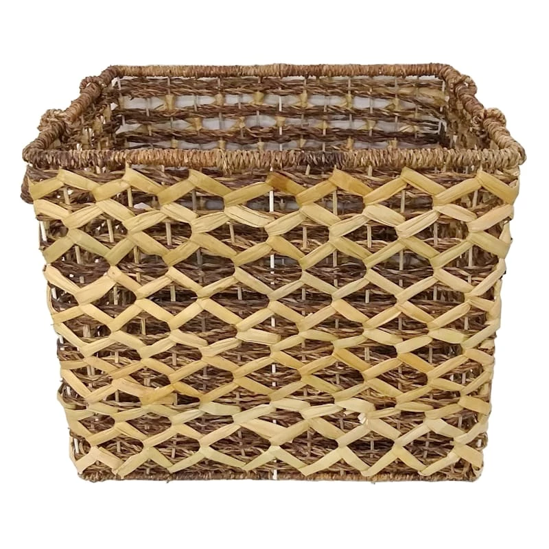Rectangular Madras Basket Diamond Weave Large 1 Rectangular Madras Basket Diamond Weave Large
