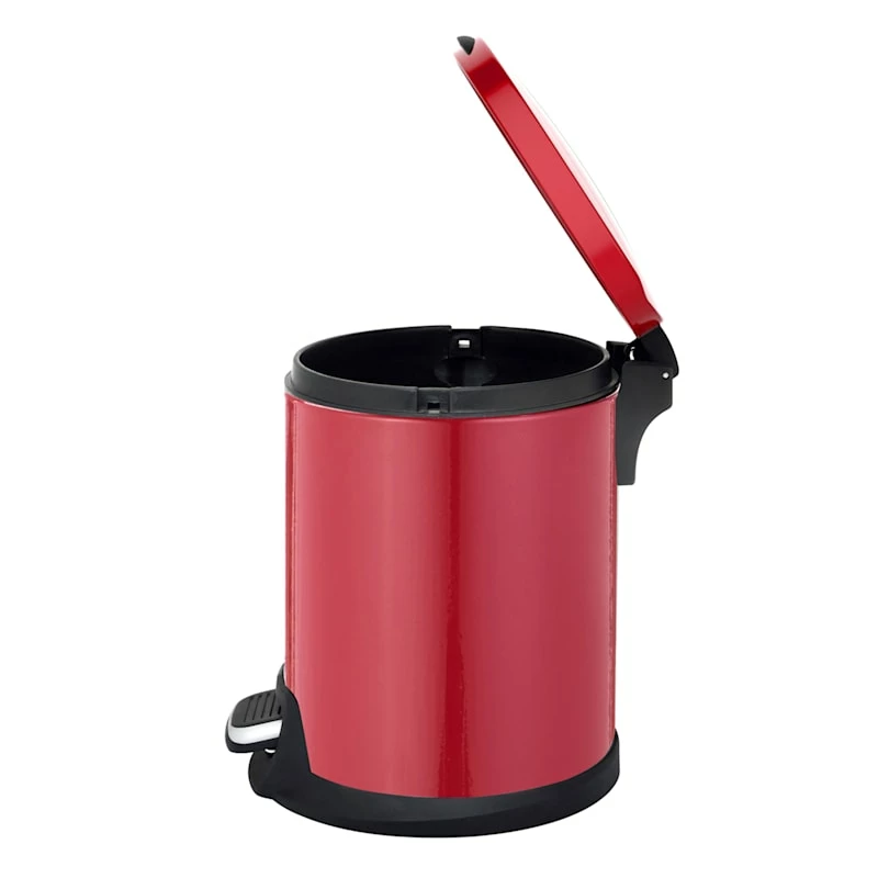 Red Round Pedal Bin, 5l 3 Red Round Pedal Bin, 5l - Image 3