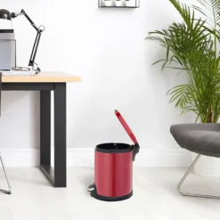 Red Round Pedal Bin, 5l 9 Red Round Pedal Bin, 5l -Storage Sales Store red round pedal bin 5l 4